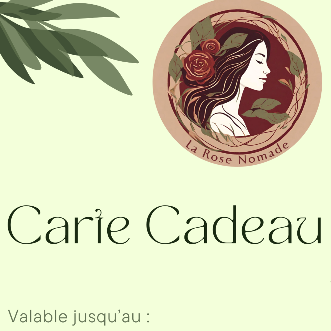 Carte cadeaux La Rose Nomade – Bijoux Artisanaux en Pierres Naturelles