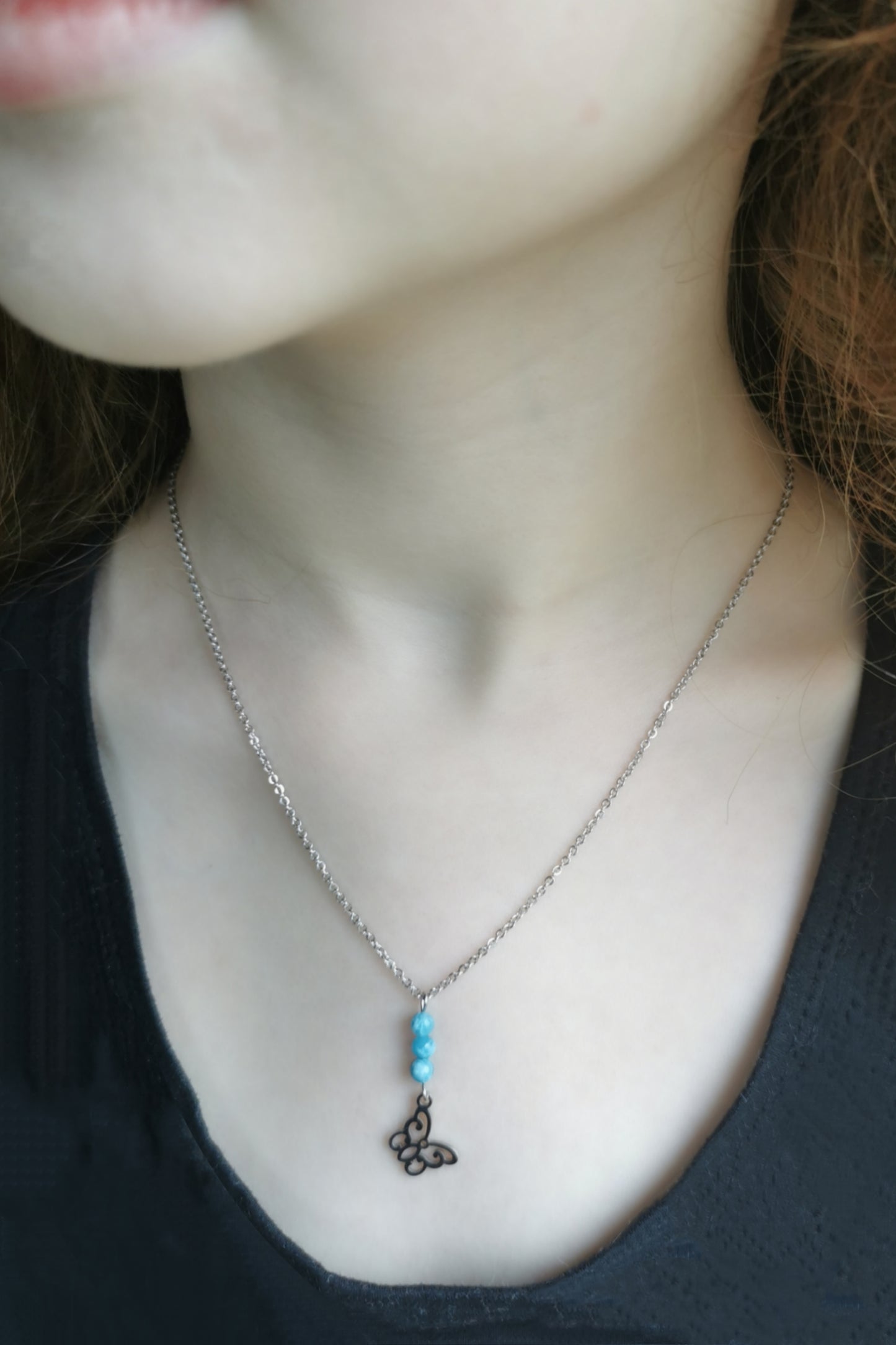 Collier Papillon – Larimar