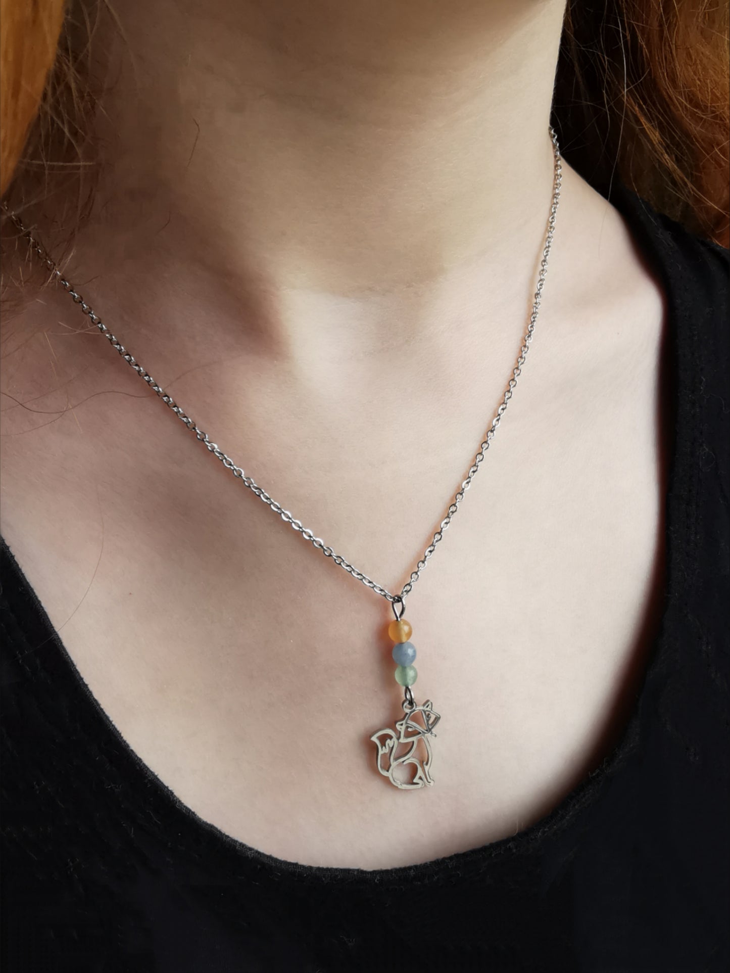 Collier Esprit Renard – Aventurine Multicolore