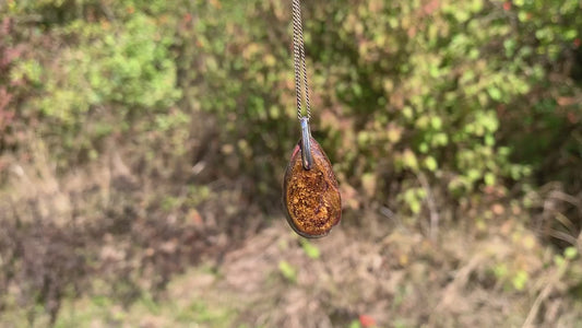 Pendentif en bronzite avec sa chaîne