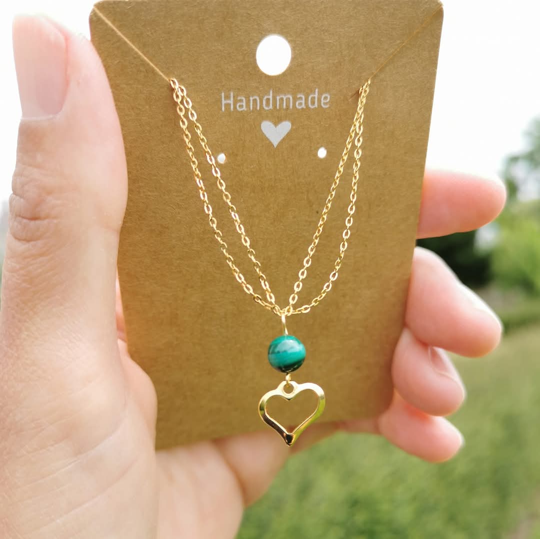 Collier Battement d’Or - Pierre naturelle