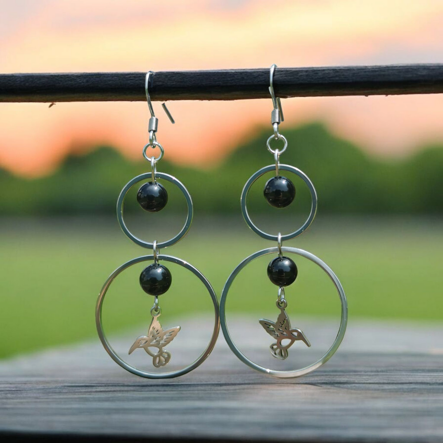Boucles d'oreilles Anima - pierre naturelle