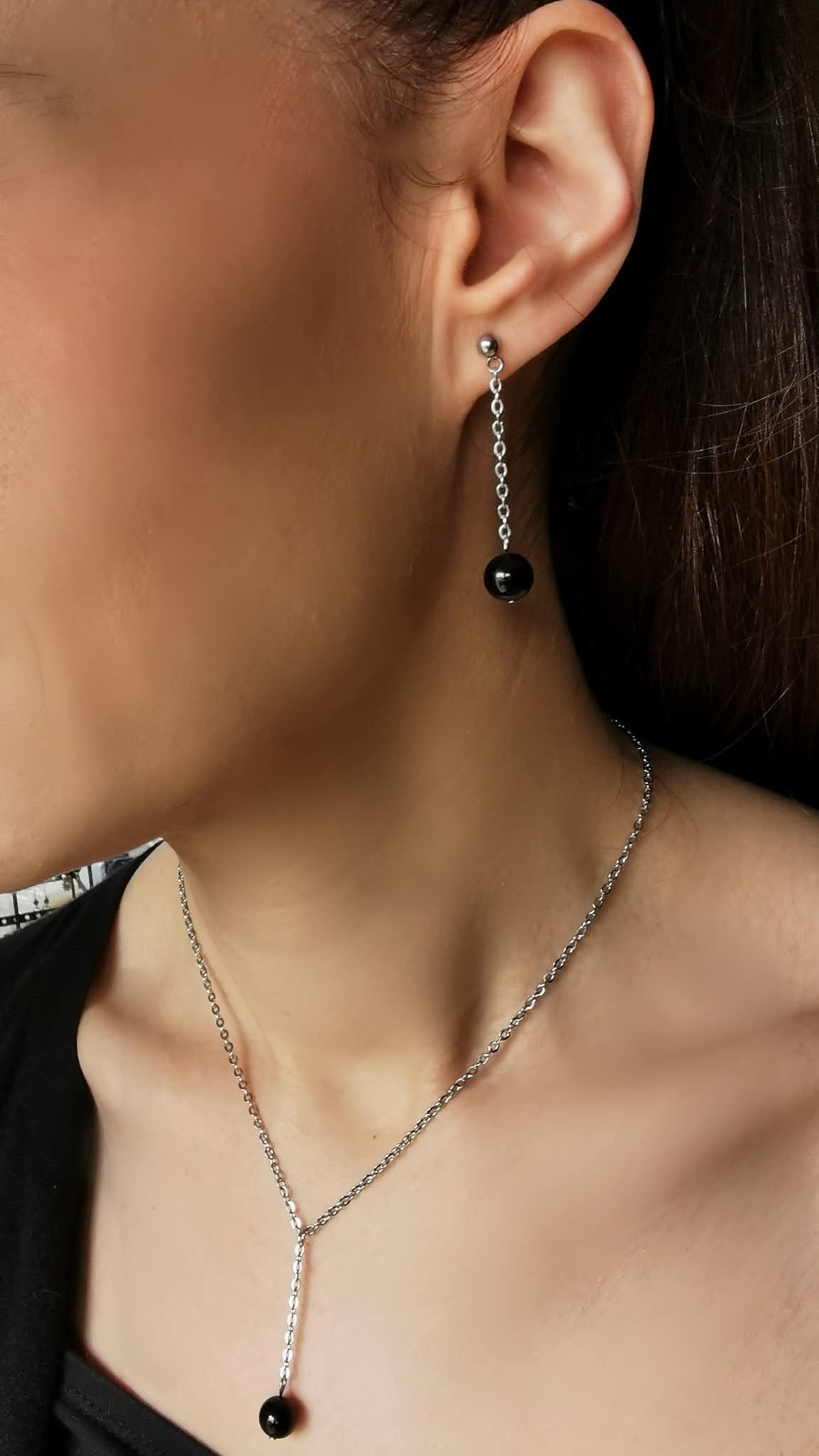 Parure Venus - Collier et Boucles d'oreilles- Pierre naturelle