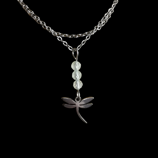 Collier Libellule en pierres naturelles