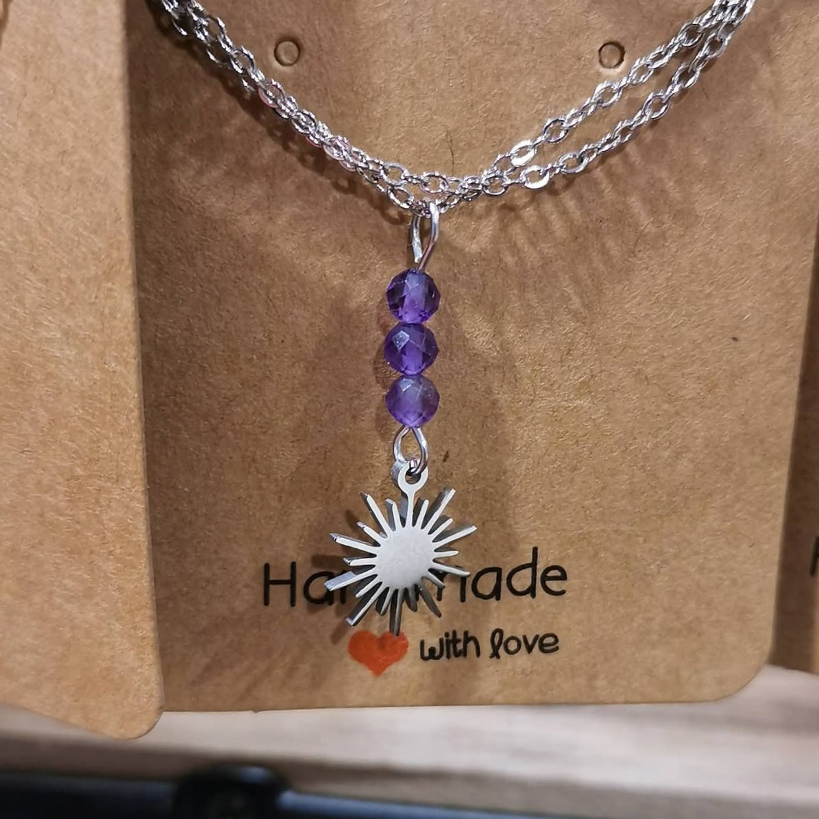 Collier Soleil Éternel en pierres naturelles