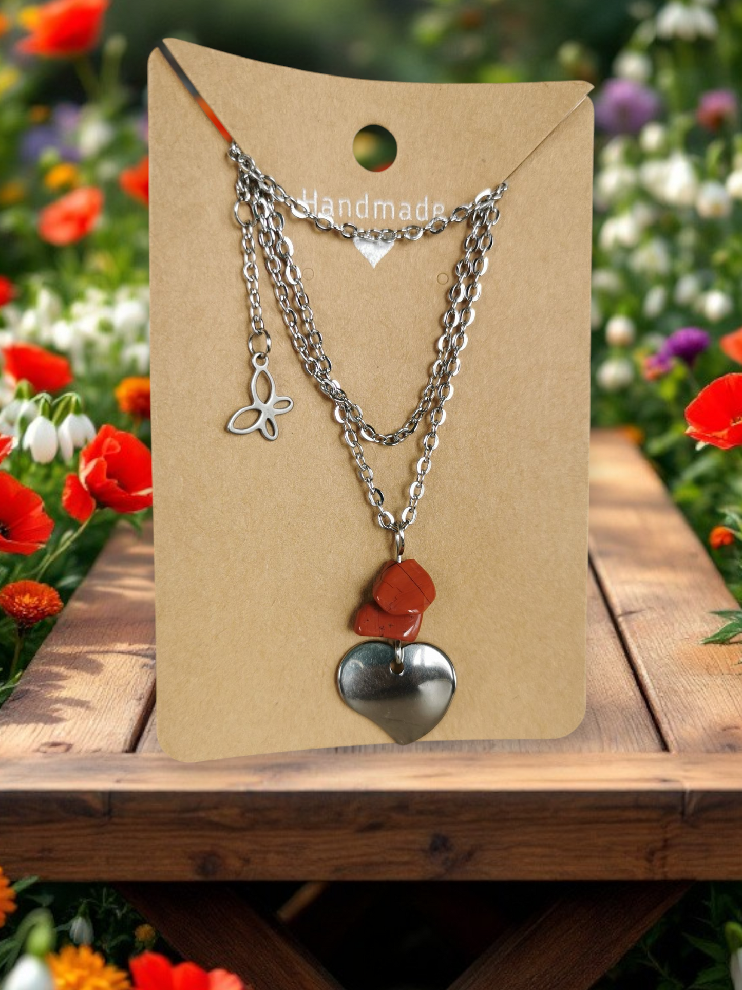 Collier Cœur - Pierre naturelle