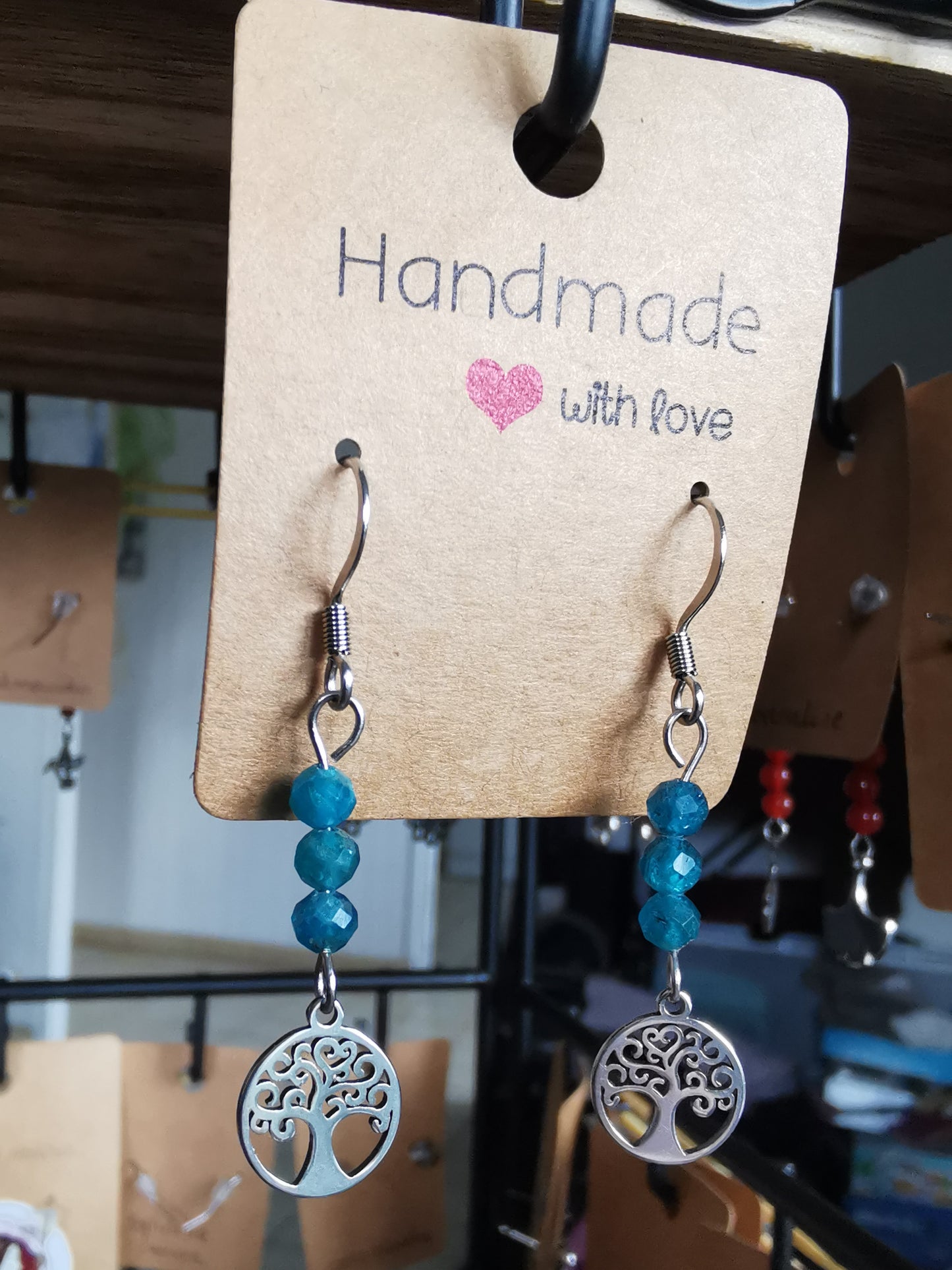 Boucles d'oreilles Arbre de Vie rond