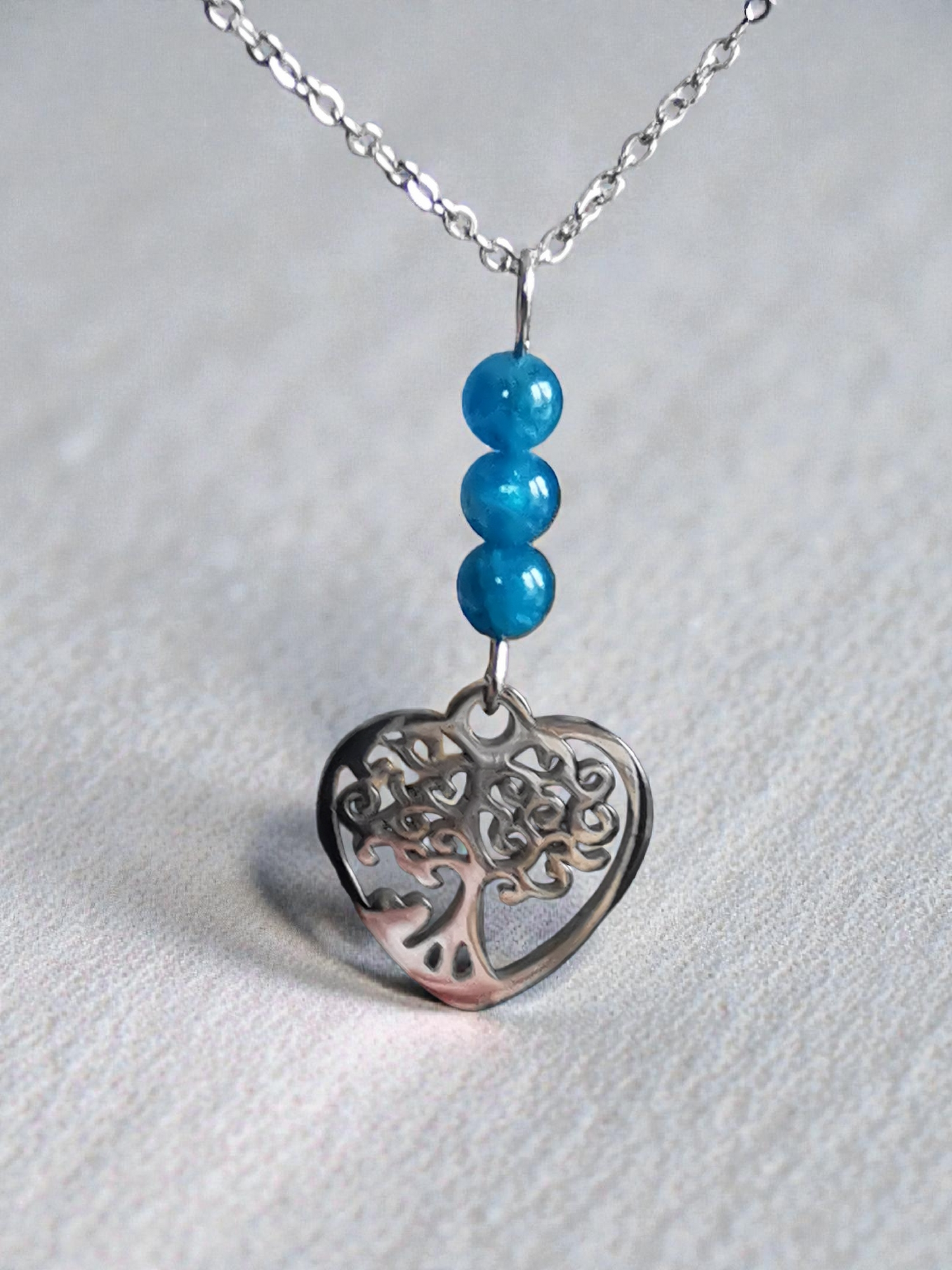 Collier Cœur de Vie en pierres naturelles