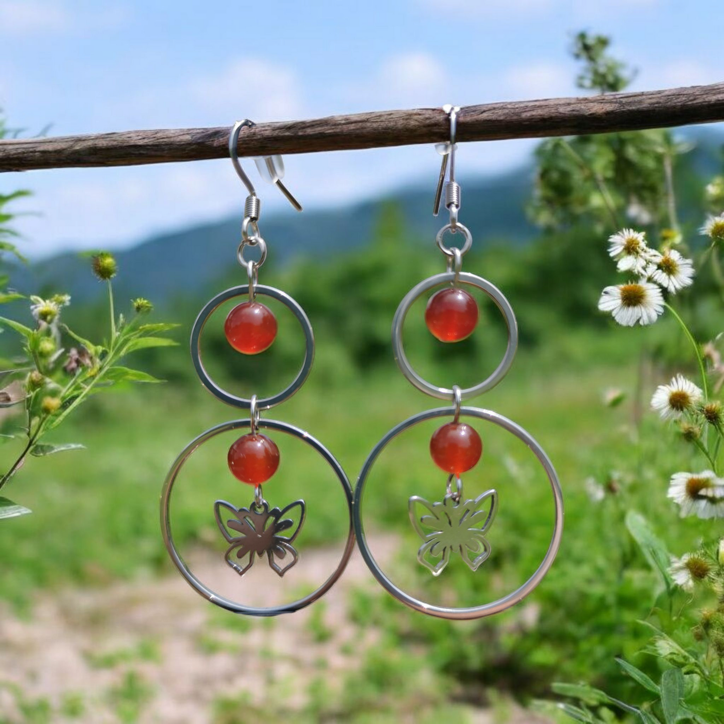 Boucles d'oreilles Anima - pierre naturelle
