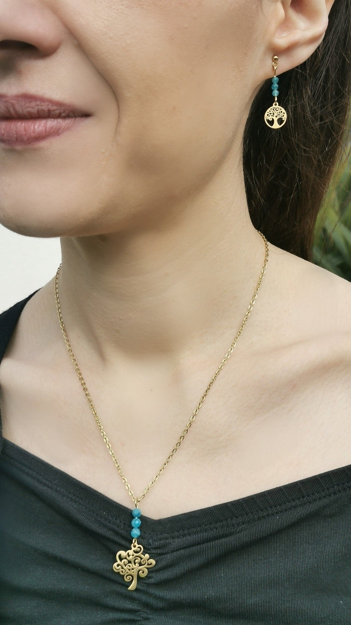 Parure Arbre de Vie - Pierre Naturelle