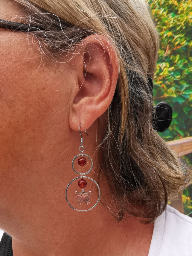 Boucles d'oreilles Anima - pierre naturelle