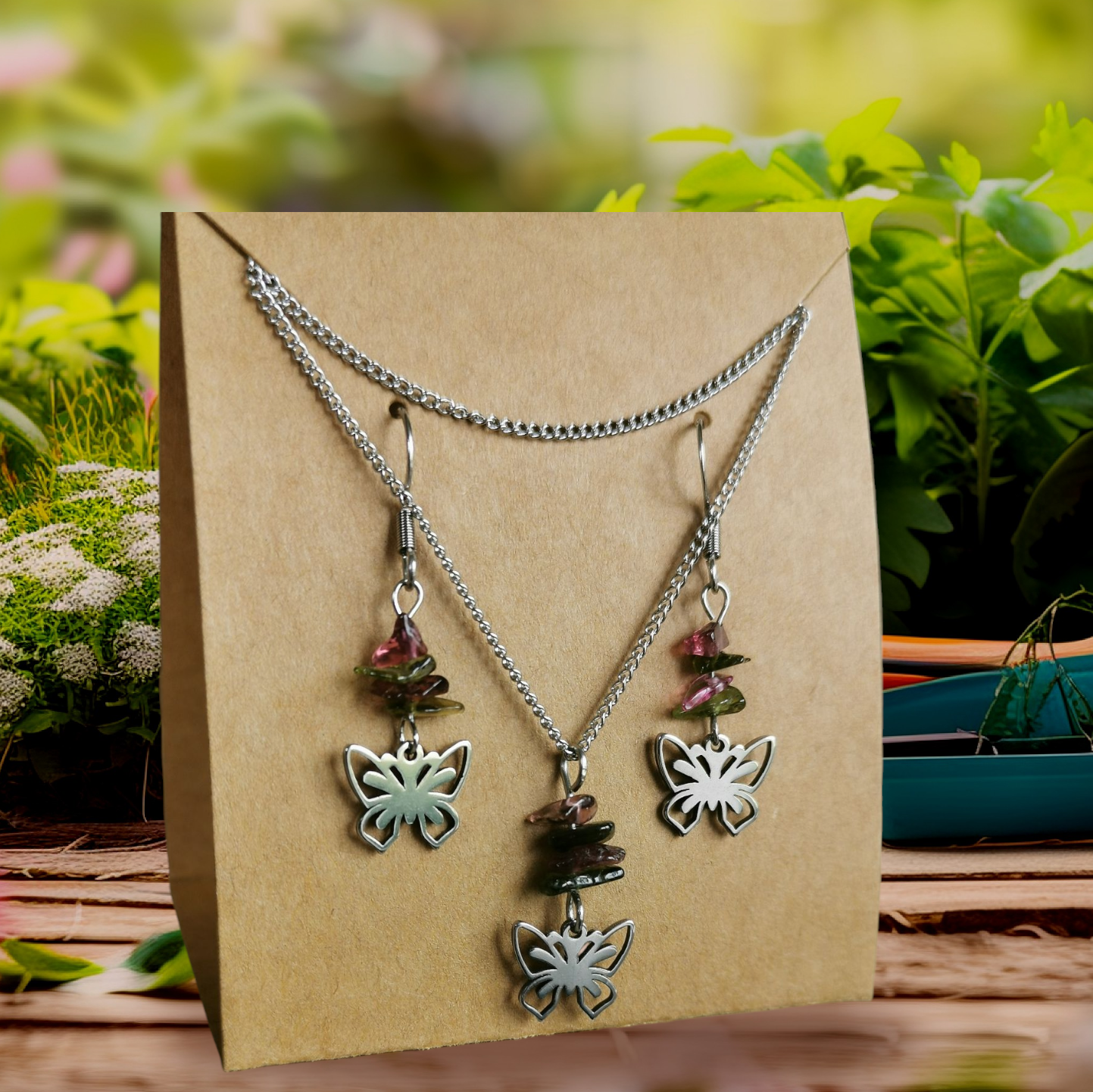 Parure Jardin Secret - Pierre naturelle