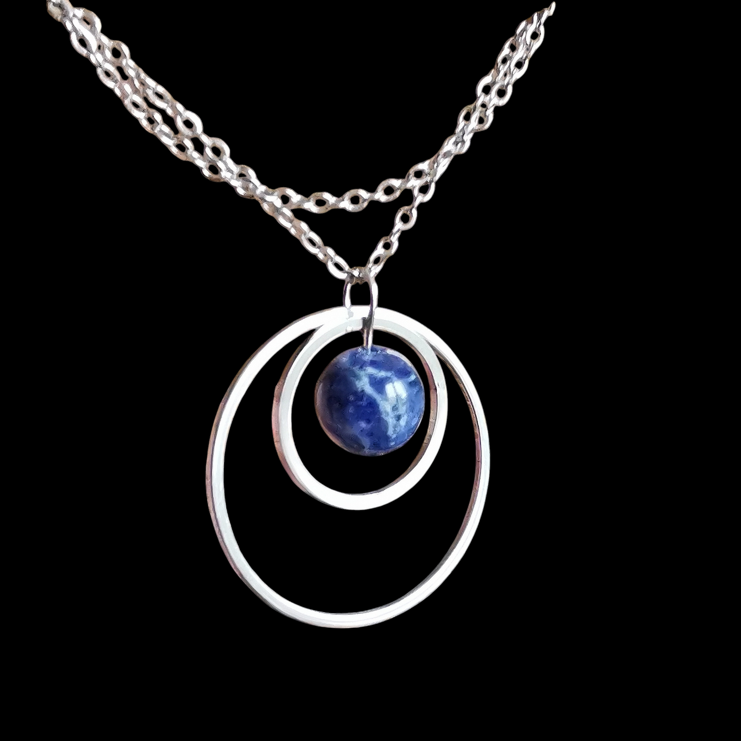 Collier Saturne - Pierres naturelles