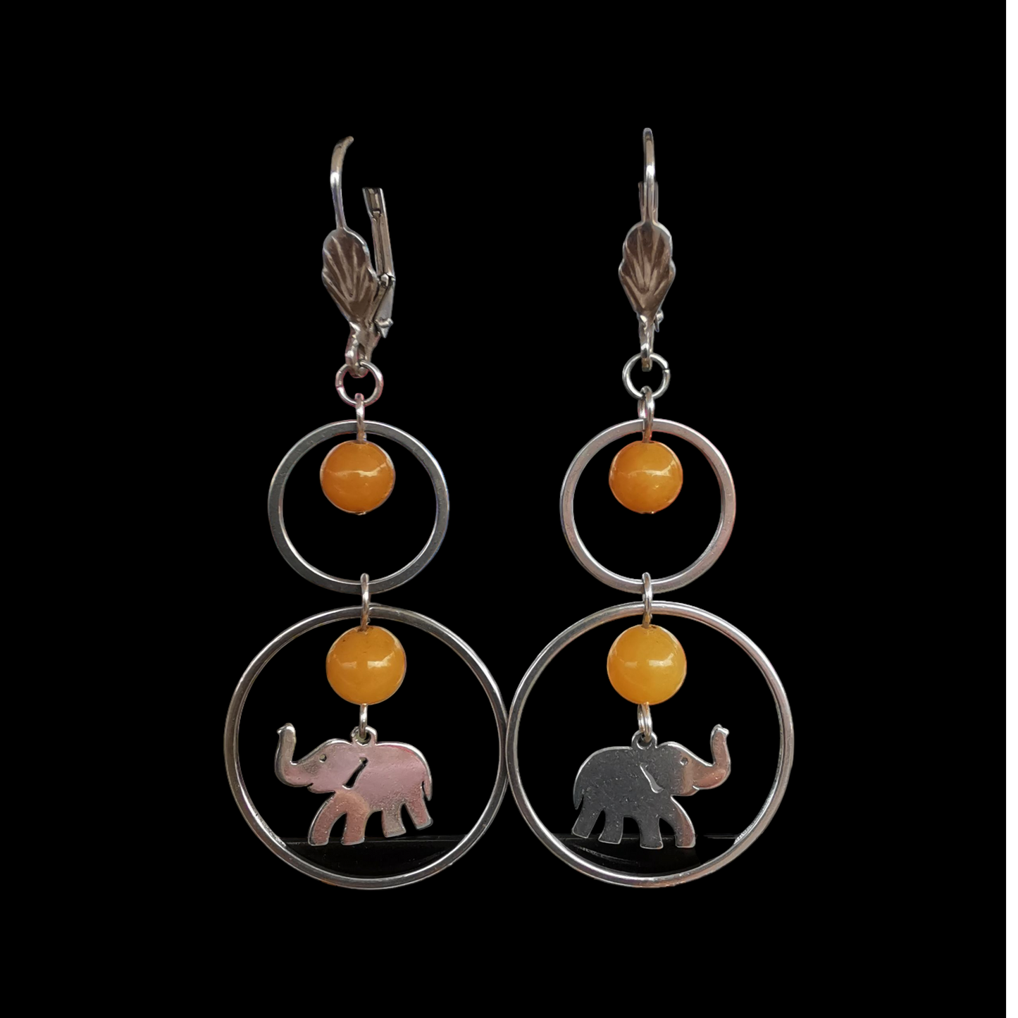 Boucles d'oreilles Anima - pierre naturelle