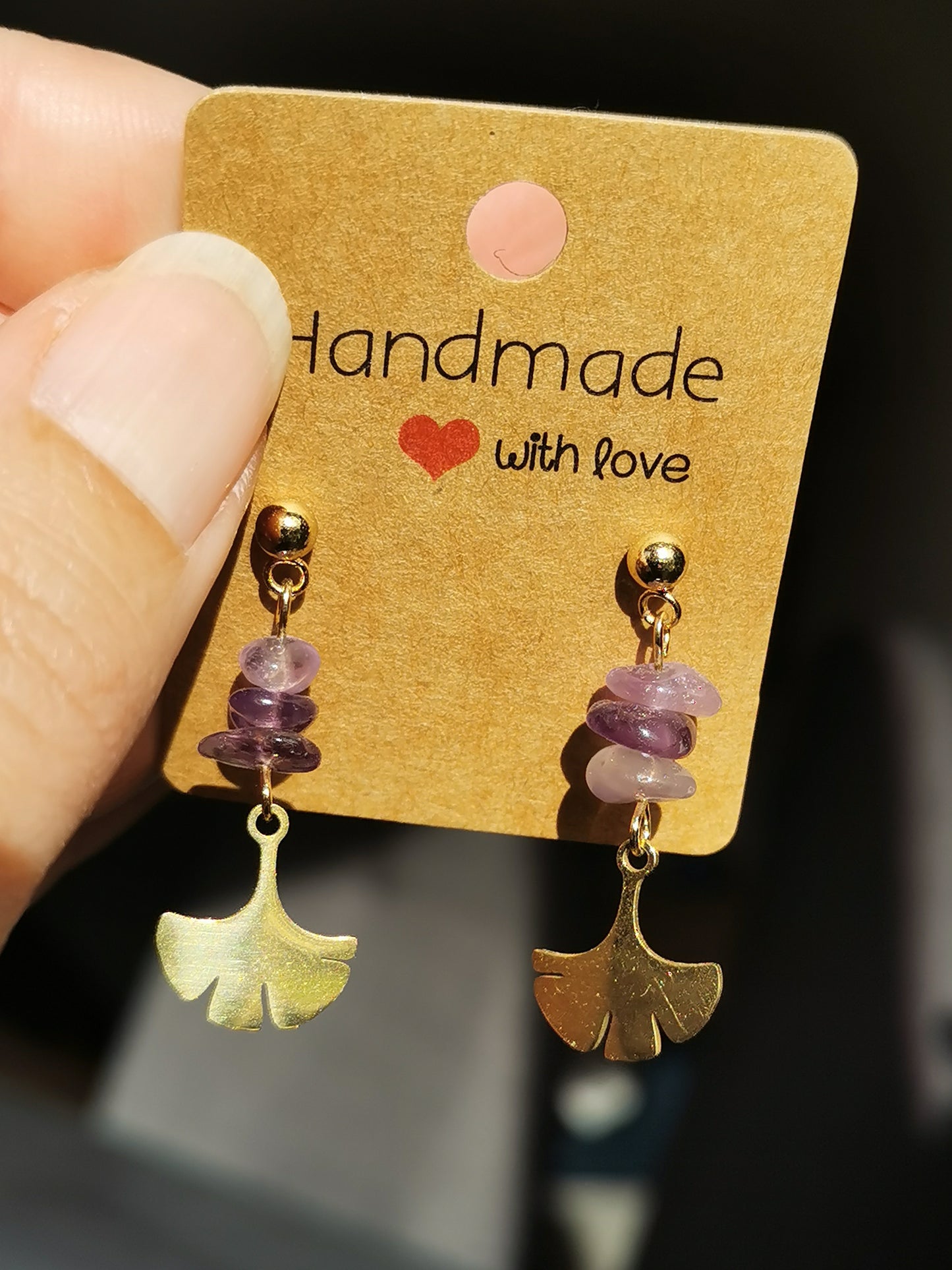 Boucles d'oreilles Ginkgo