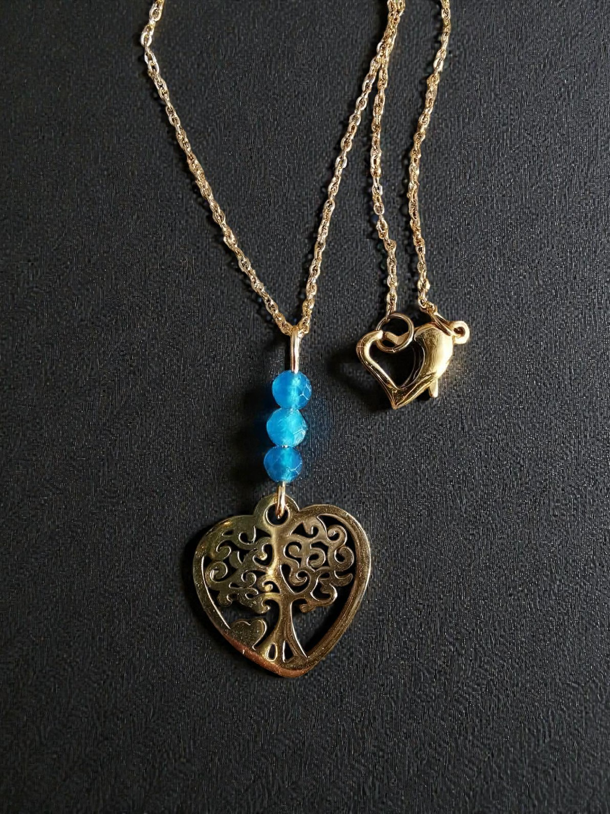 Collier Cœur de Vie en pierres naturelles