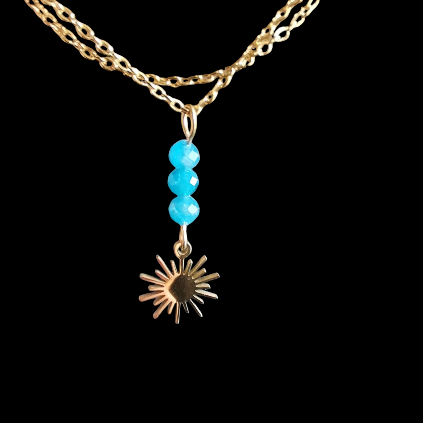 Collier Soleil Éternel en pierres naturelles