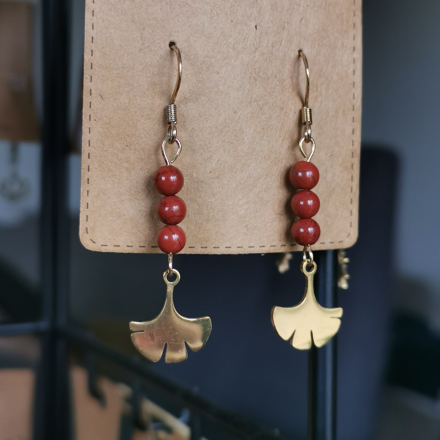Boucles d'oreilles Ginkgo