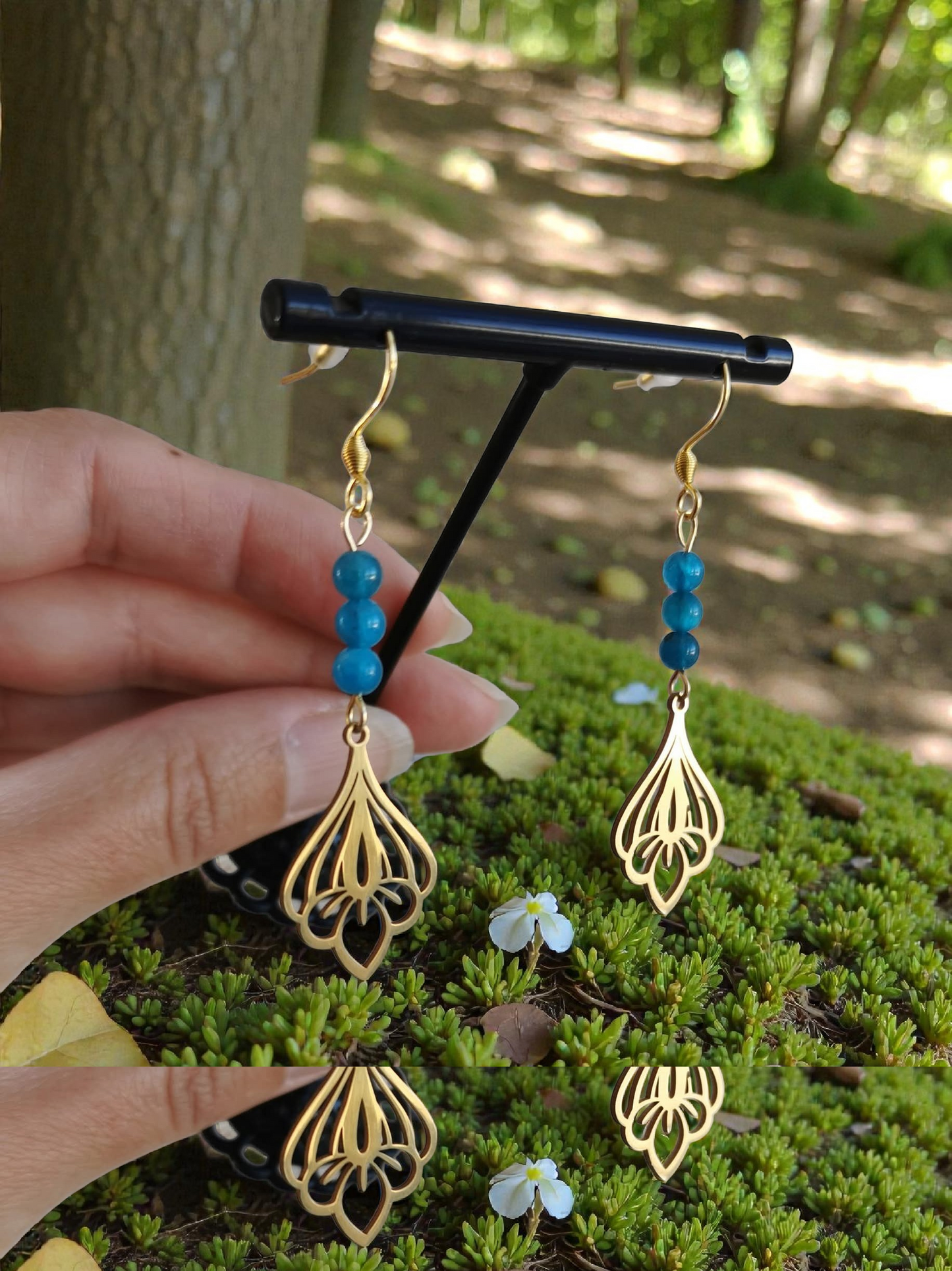 Boucles d'oreilles pierres naturelles