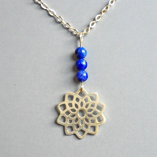 Collier Fleur de Vie en pierres naturelles