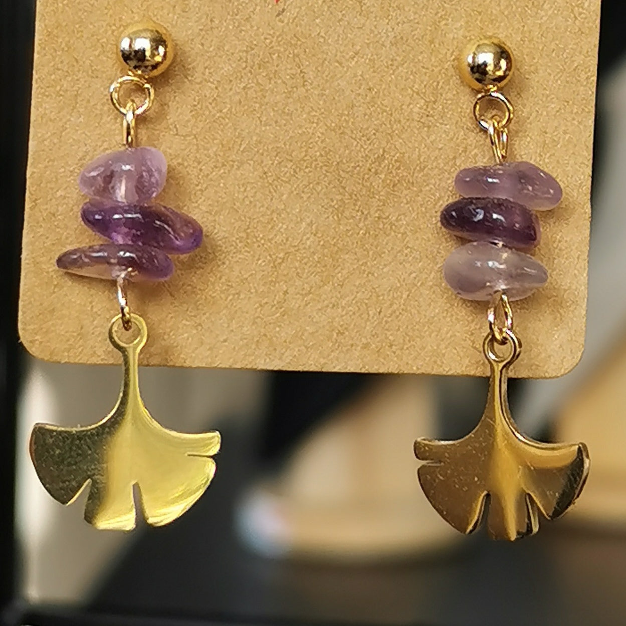 Boucles d'oreilles Ginkgo