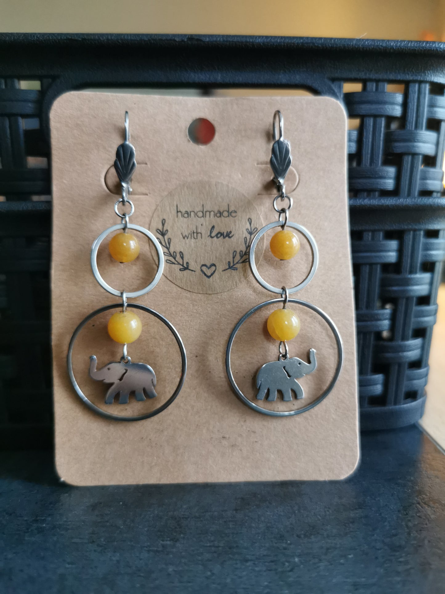 Boucles d'oreilles Anima - pierre naturelle