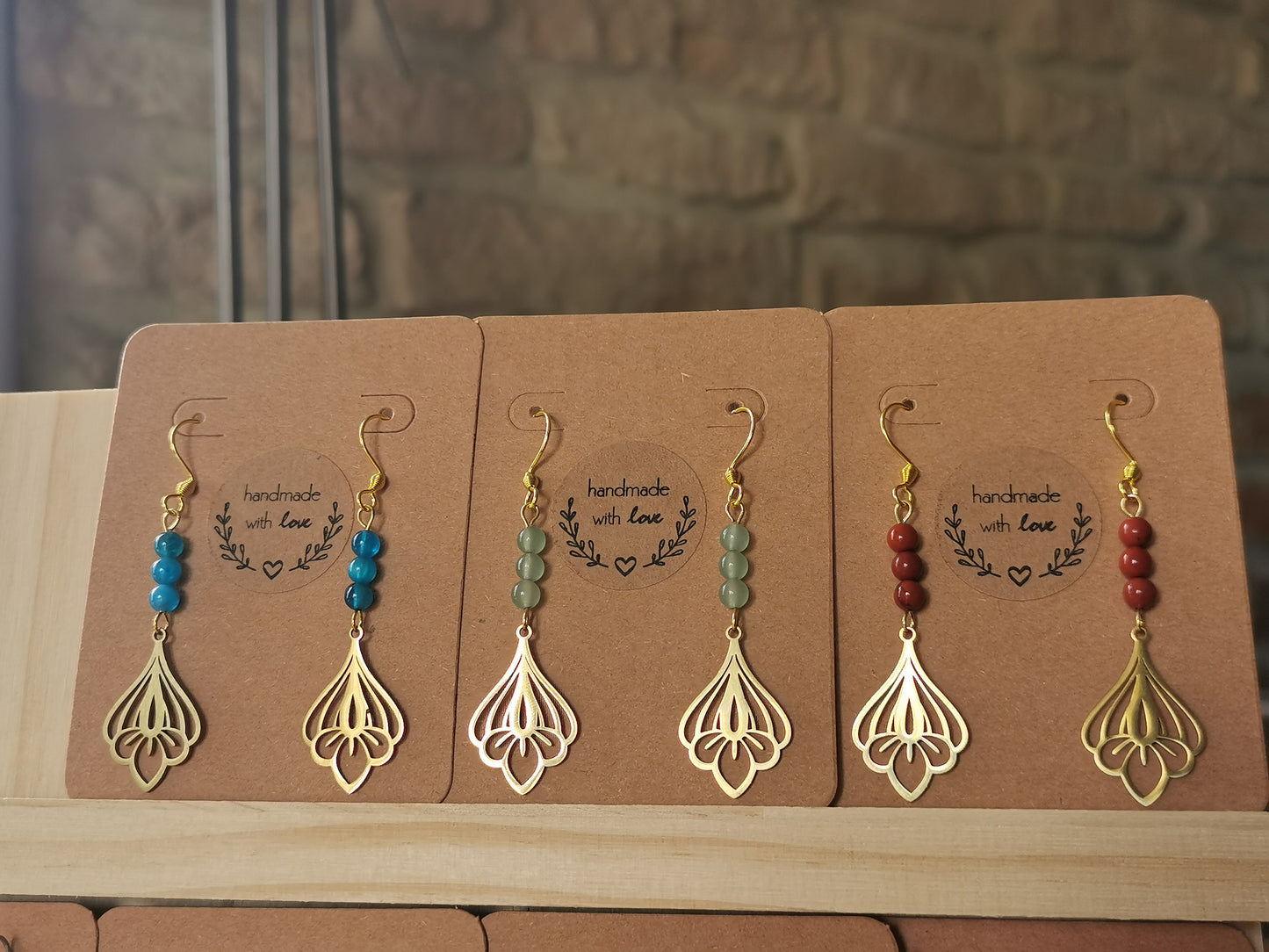 Boucles d'oreilles pierres naturelles