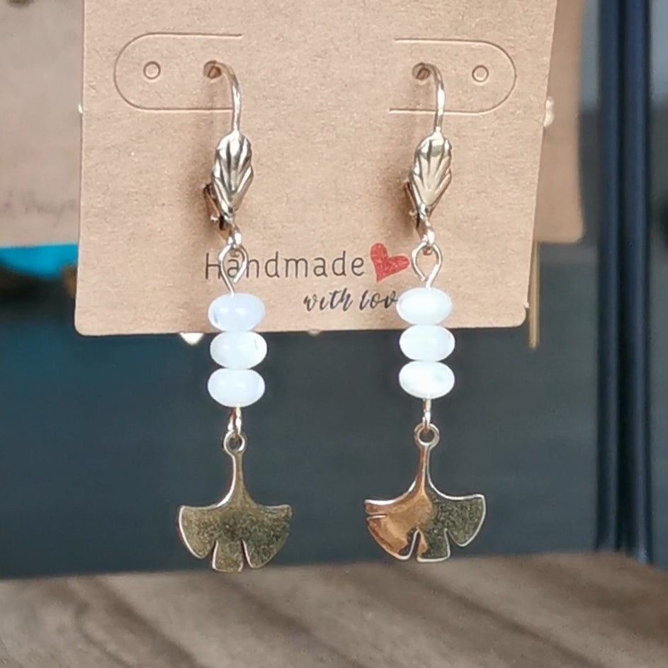 Boucles d'oreilles Ginkgo