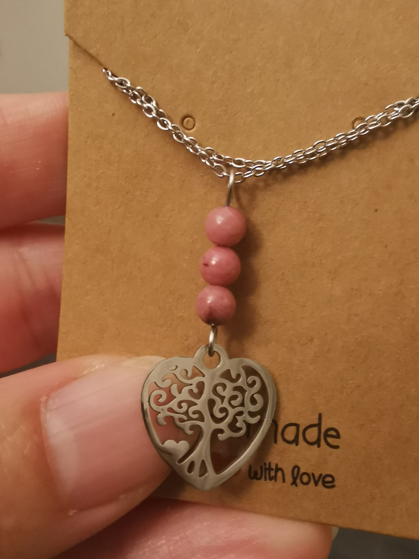 Collier Cœur de Vie en pierres naturelles