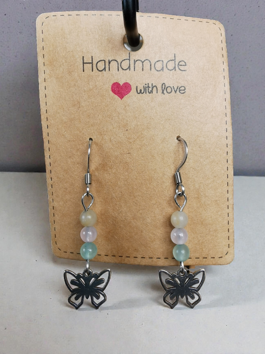 Boucles d'oreilles Jardin Secret arc-en-ciel