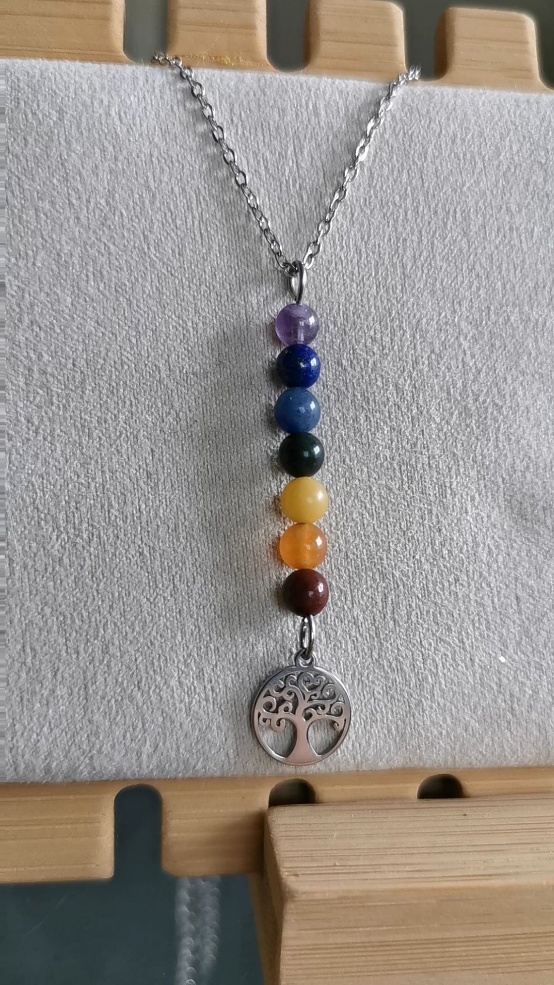 Collier 7 chakras - pierres naturelles
