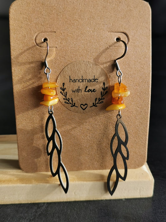 Boucles d'oreilles Éclat en ambre