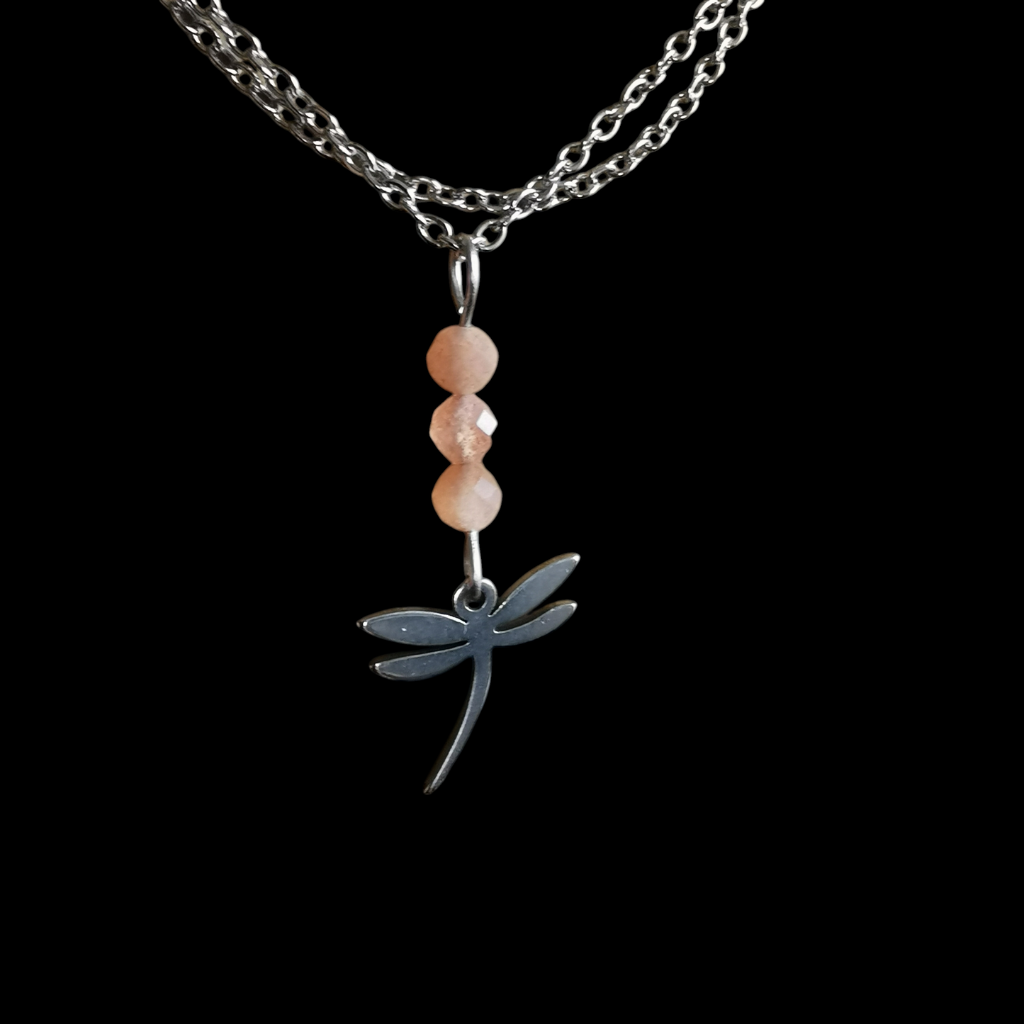 Collier Libellule en pierres naturelles