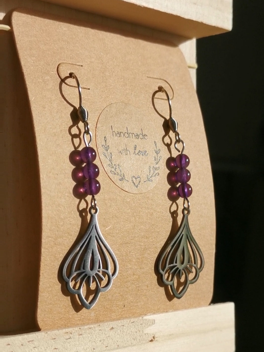 Boucles d'oreilles pierres naturelles