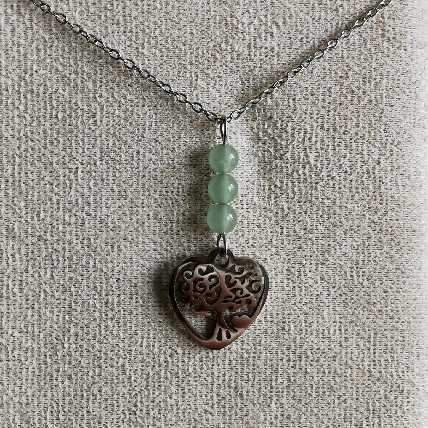 Collier Cœur de Vie en pierres naturelles