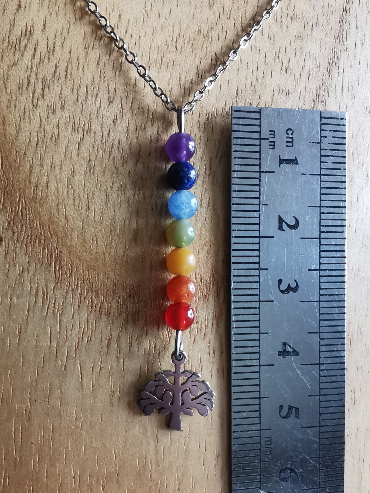 Collier 7 chakras - pierres naturelles