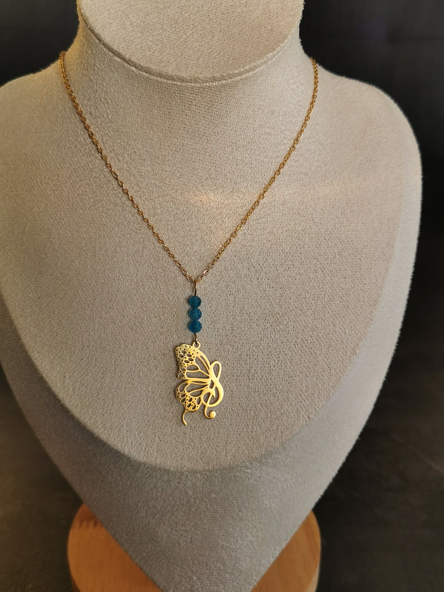 Collier Papillon Clé de sol