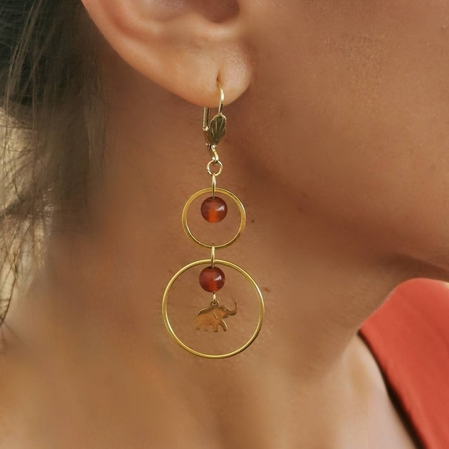 Boucles d'oreilles Anima - pierre naturelle