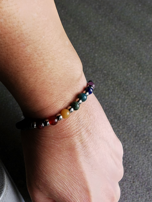Bracelet 7 chakras pierres naturelles