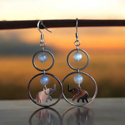 Boucles d'oreilles Anima - pierre naturelle