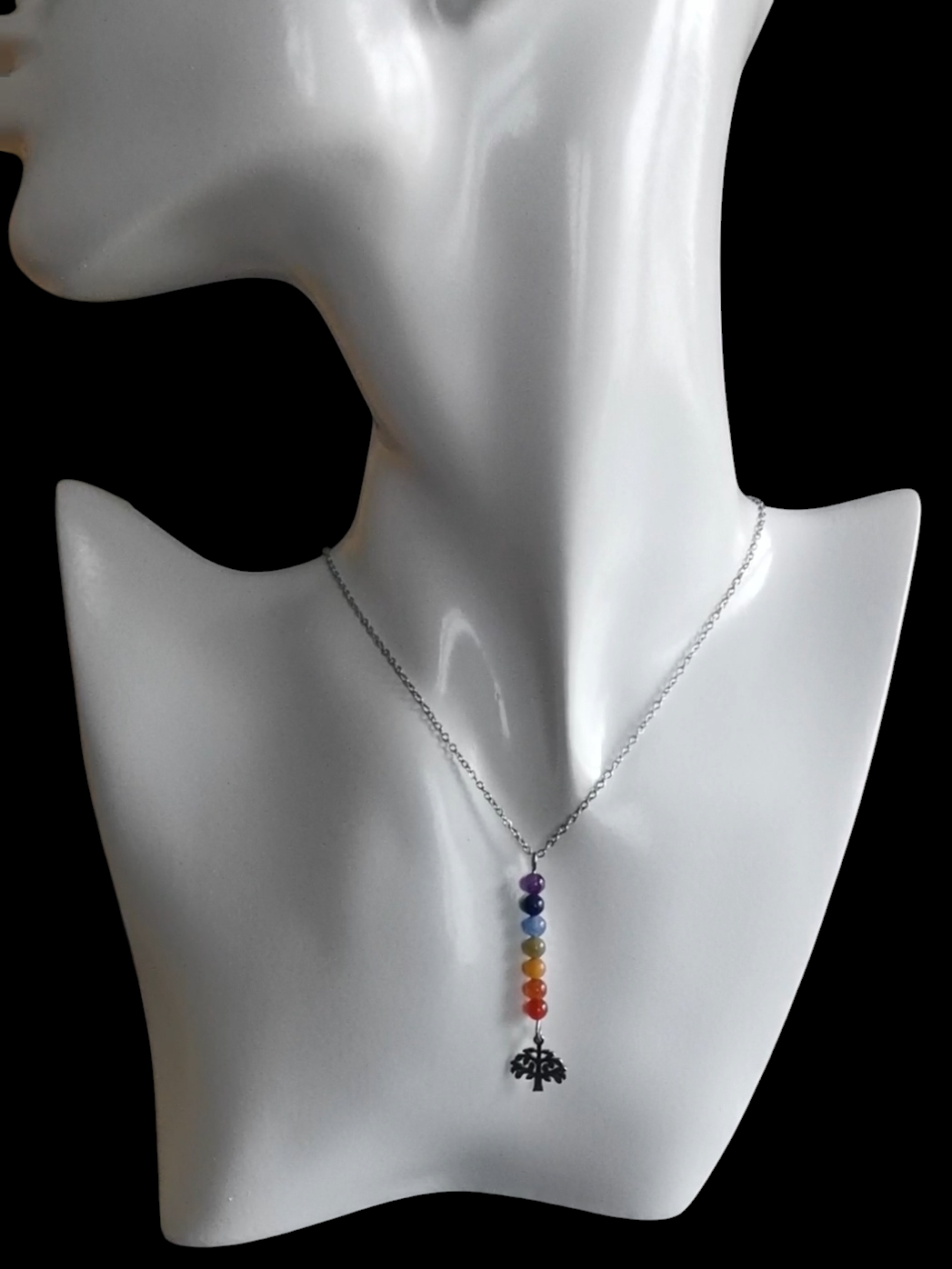 Collier 7 chakras - pierres naturelles