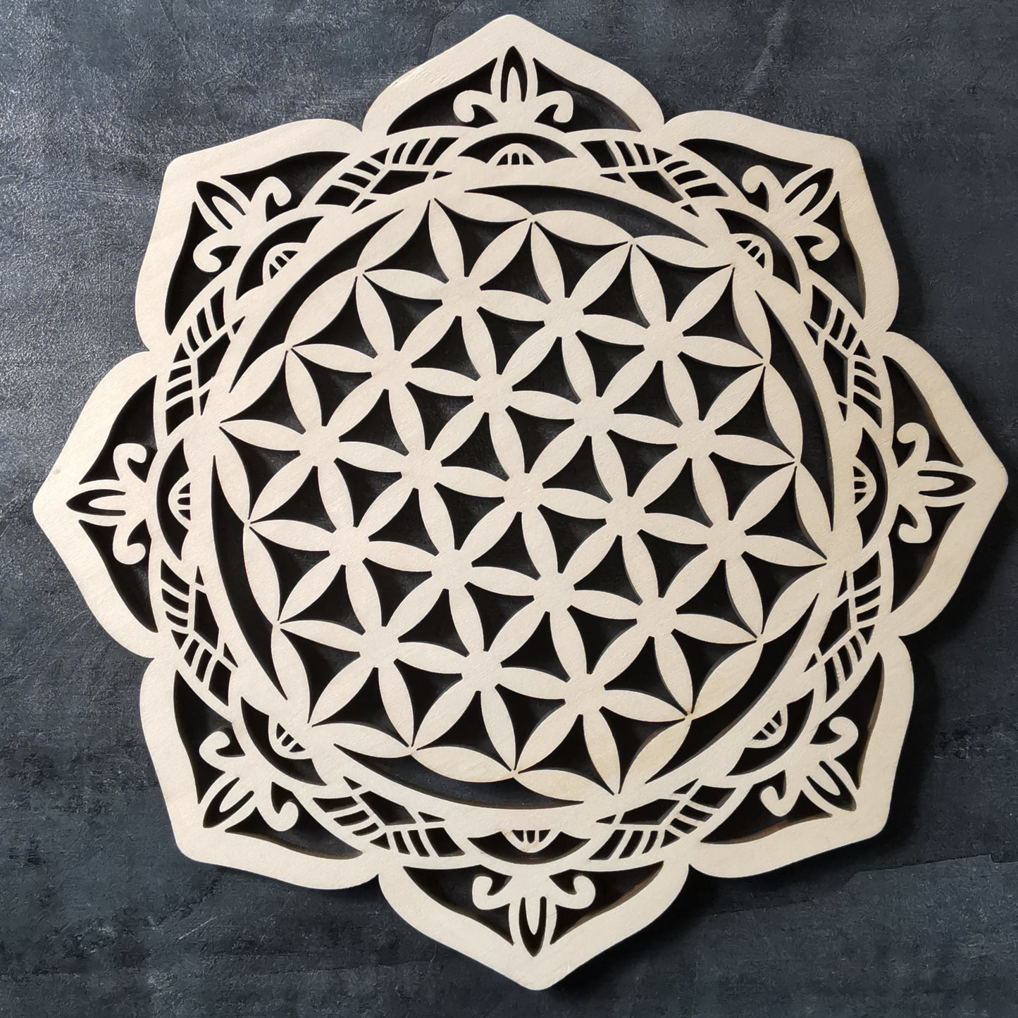 Fleur de vie en bois - Offre pour 3 petites achetées avec le code FDV3