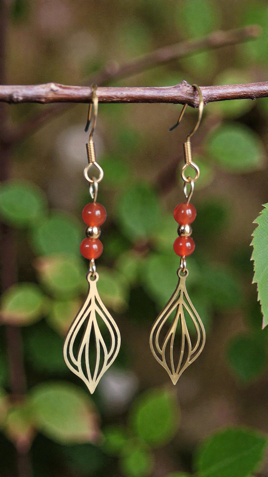 Boucles d'oreilles en pierres naturelles