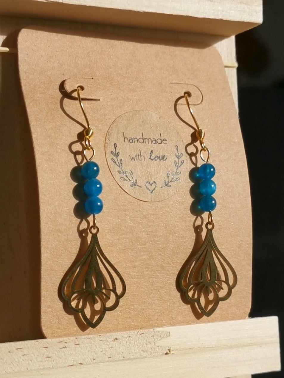 Boucles d'oreilles pierres naturelles