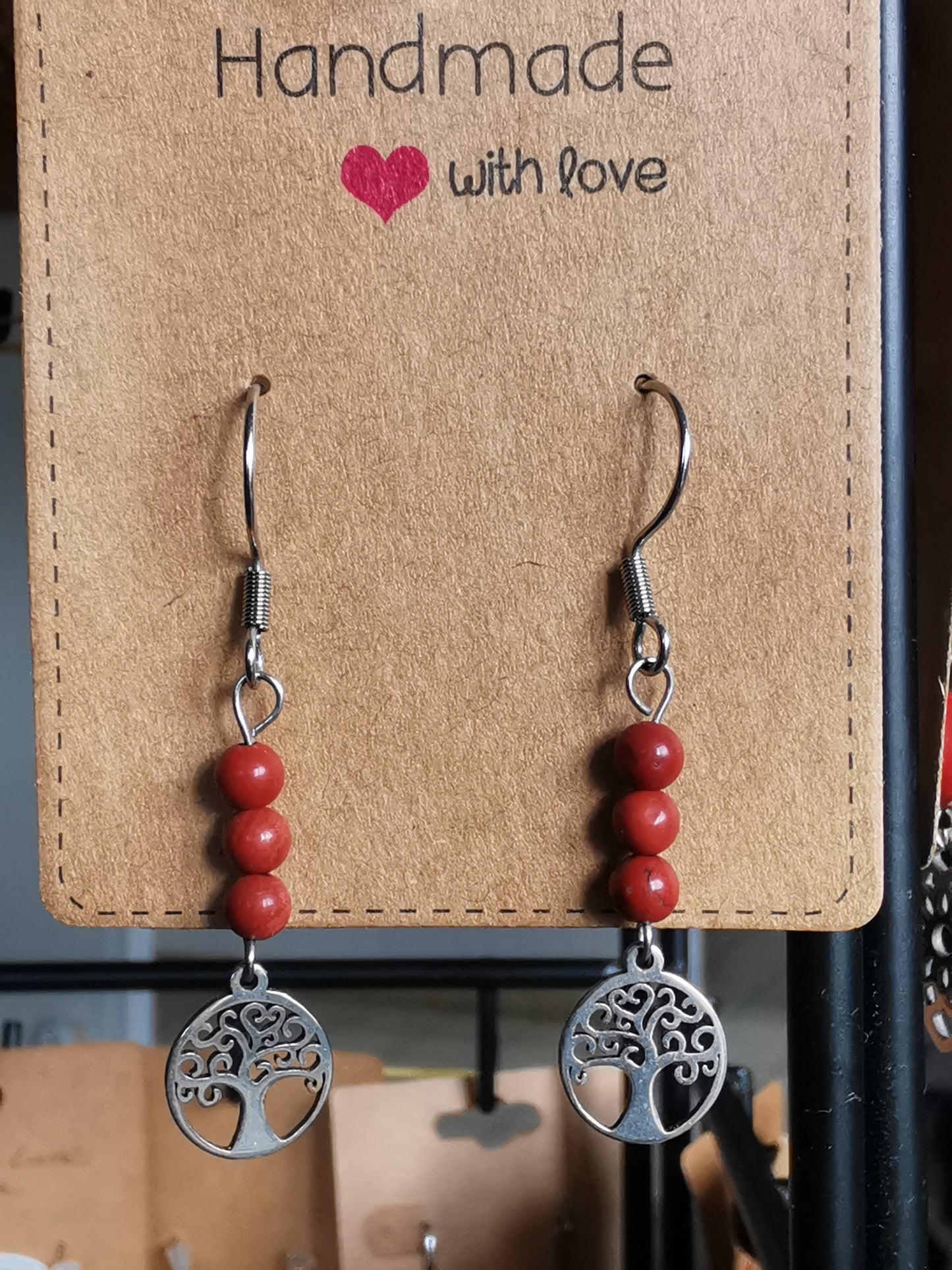 Boucles d'oreilles Arbre de Vie rond