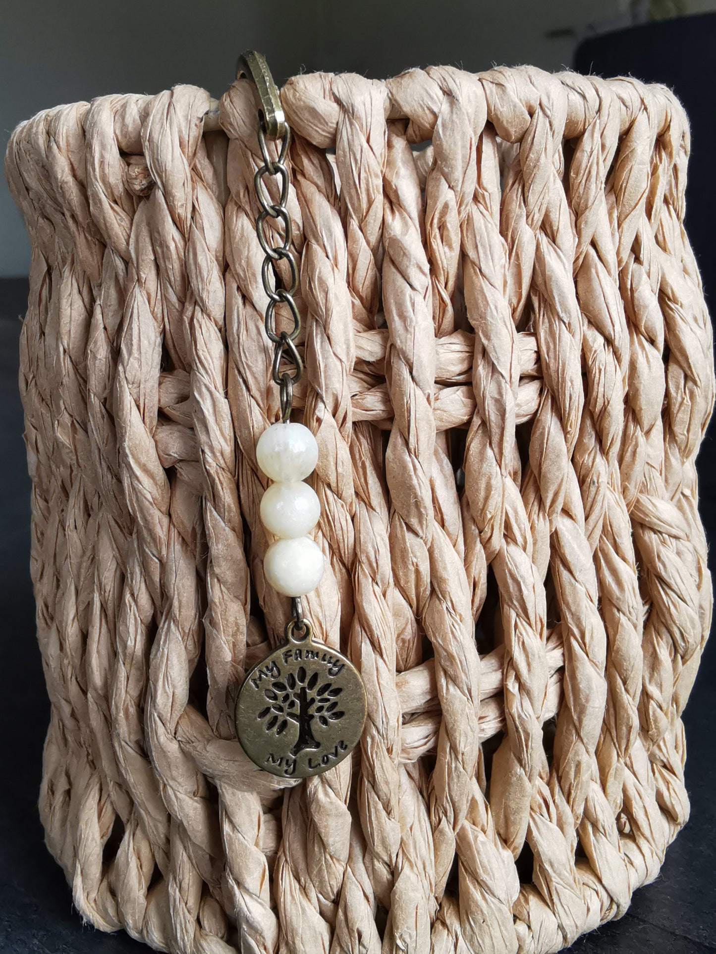 Petit Marque-pages en bronze et pierres naturelles
