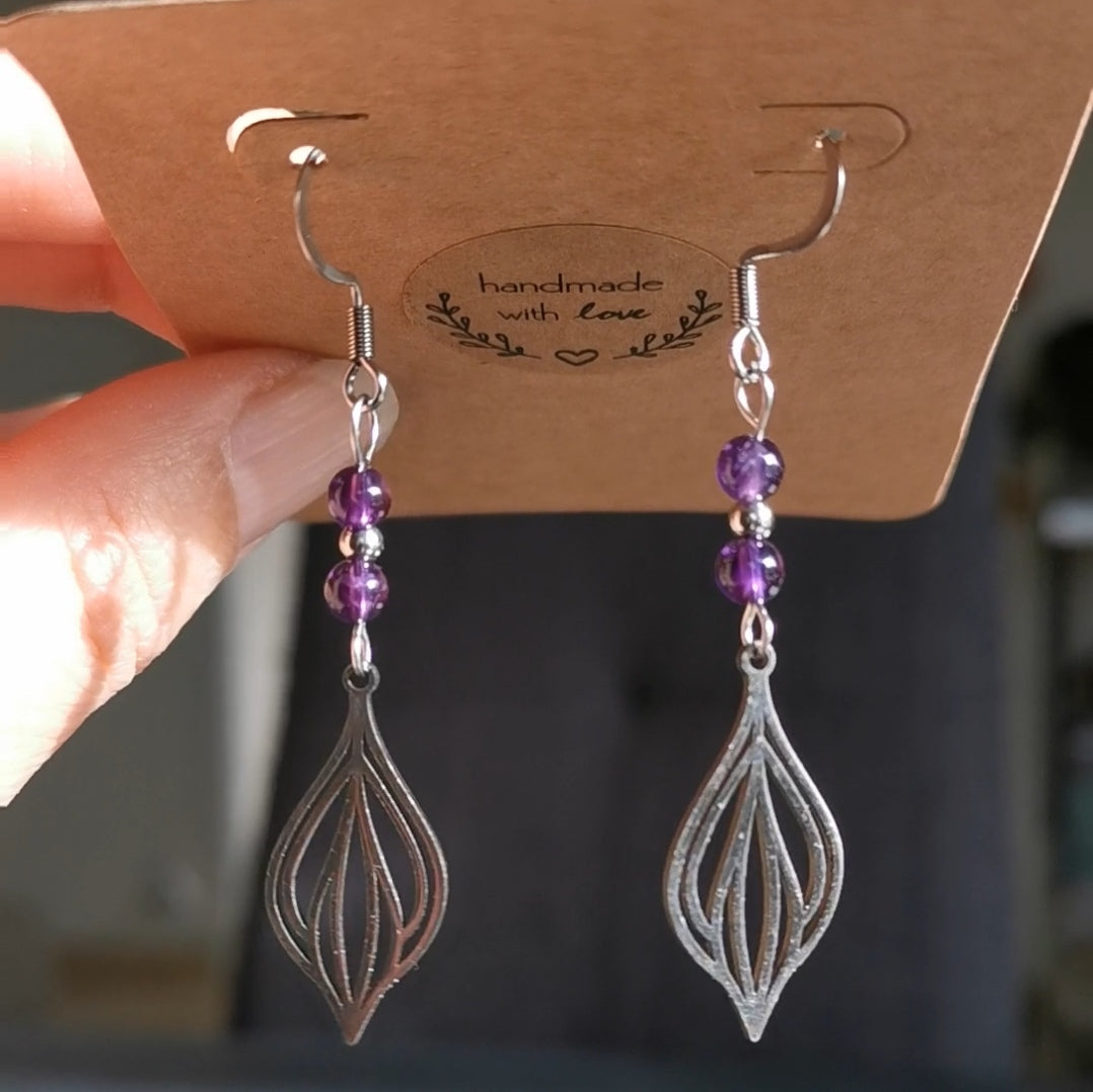 Boucles d'oreilles en pierres naturelles