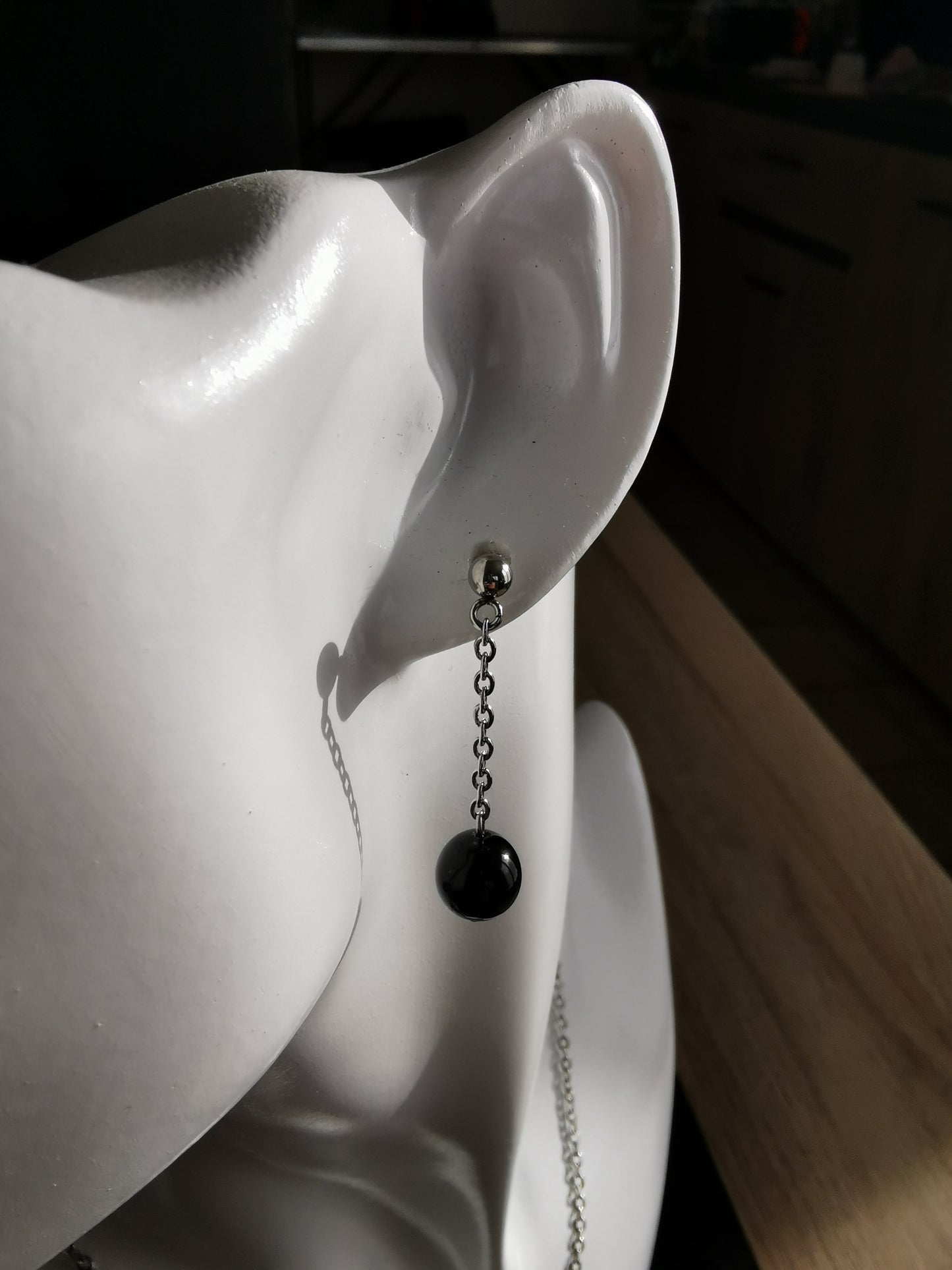 Parure Venus - Collier et Boucles d'oreilles- Pierre naturelle