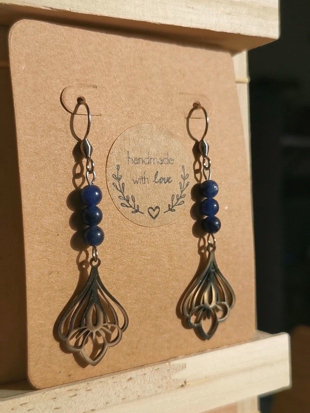 Boucles d'oreilles pierres naturelles