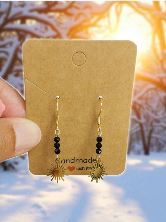 Boucles d'oreilles Soleil Éternel - pierres naturelles